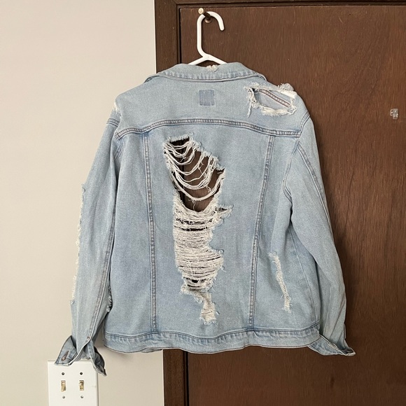 WILD FABLE Distressed Denim Jacket - Picture 2 of 4